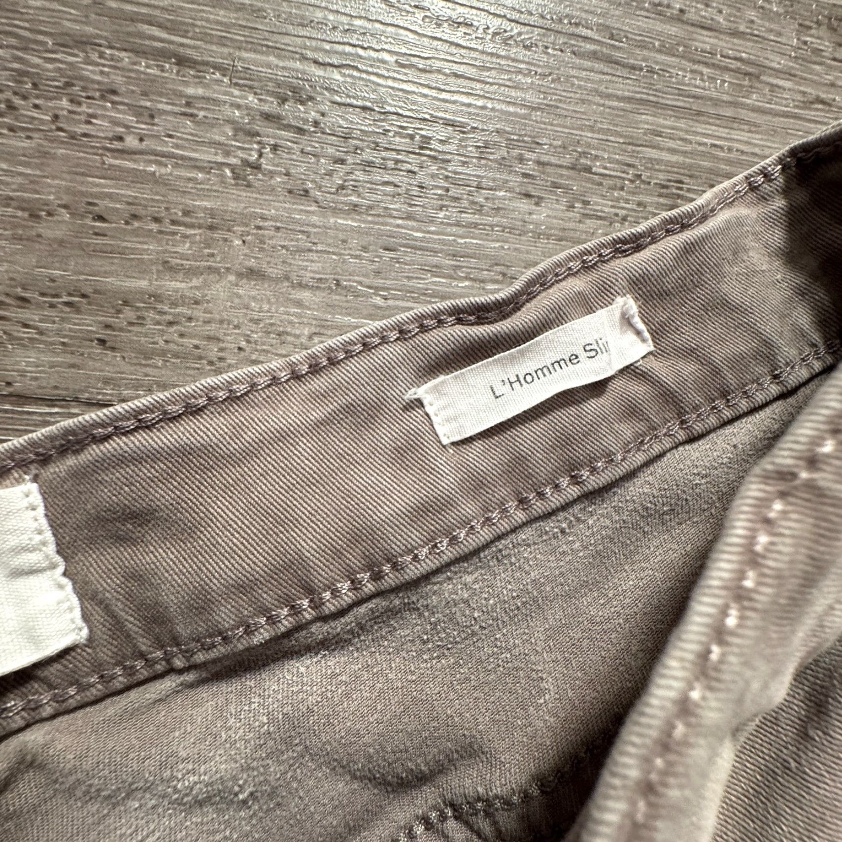 Frame FRAME Jeans Slim 32 Beige 32x32 Men 5-Pocket Design Cotton Slim Straight INSEAM 32 L’homme Lyocell Rayon Blend Casual Size US 32 / EU 48 - 5 Thumbnail