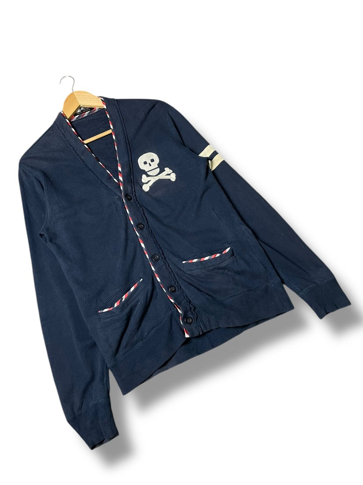 Beams Plus × Hysteric Glamour × Japanese Brand Vintage Beams Plus Skull Cardigan (73) Size US M / EU 48-50 / 2 - 4 Thumbnail