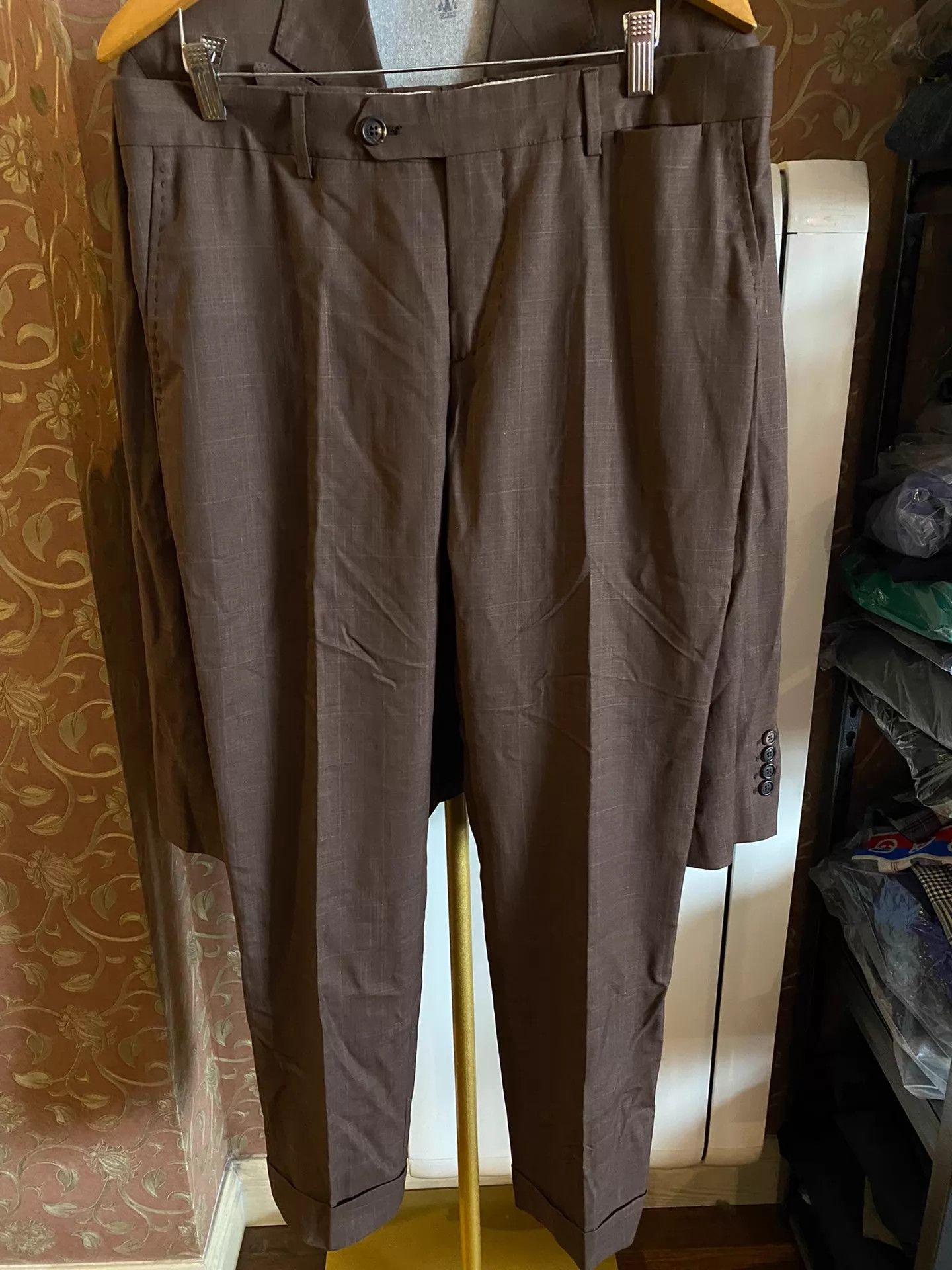 Brunello Cucinelli BRUNELLO CUCINELLI Wool Linen Silk Blend Suit Size 48 Size 50R - 5 Thumbnail