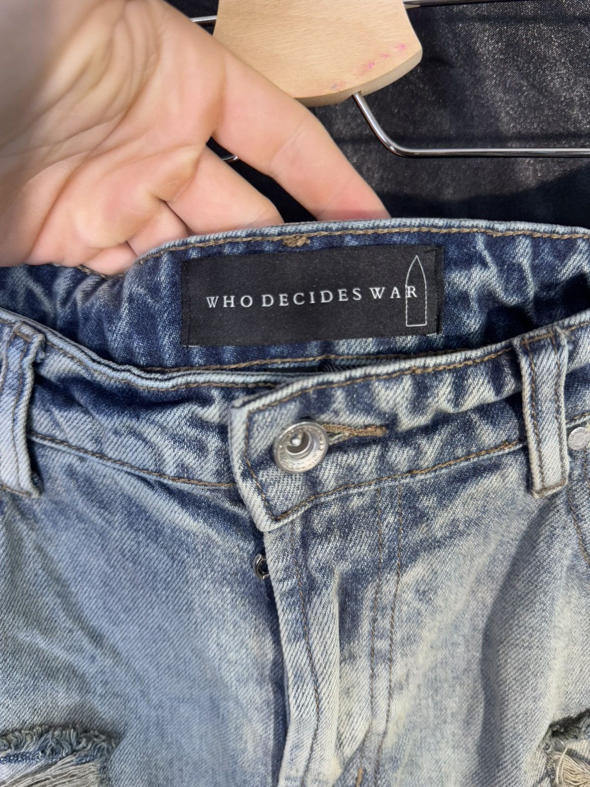 Who Decides War Who Decides War Blue Sand Scripture Jeans Size US 36 / EU 52 - 4 Thumbnail