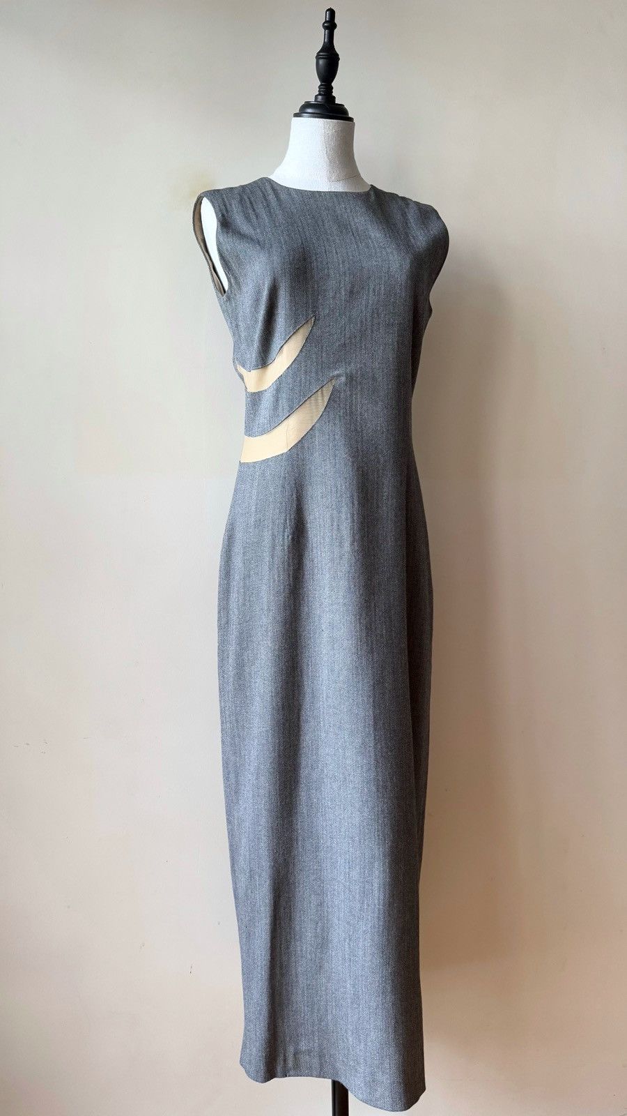 Alexander McQueen Alexander McQueen AW98 Slashed Sheer Panels Wool Maxi Dress Size M / US 6-8 / IT 42-44 - 10 Thumbnail