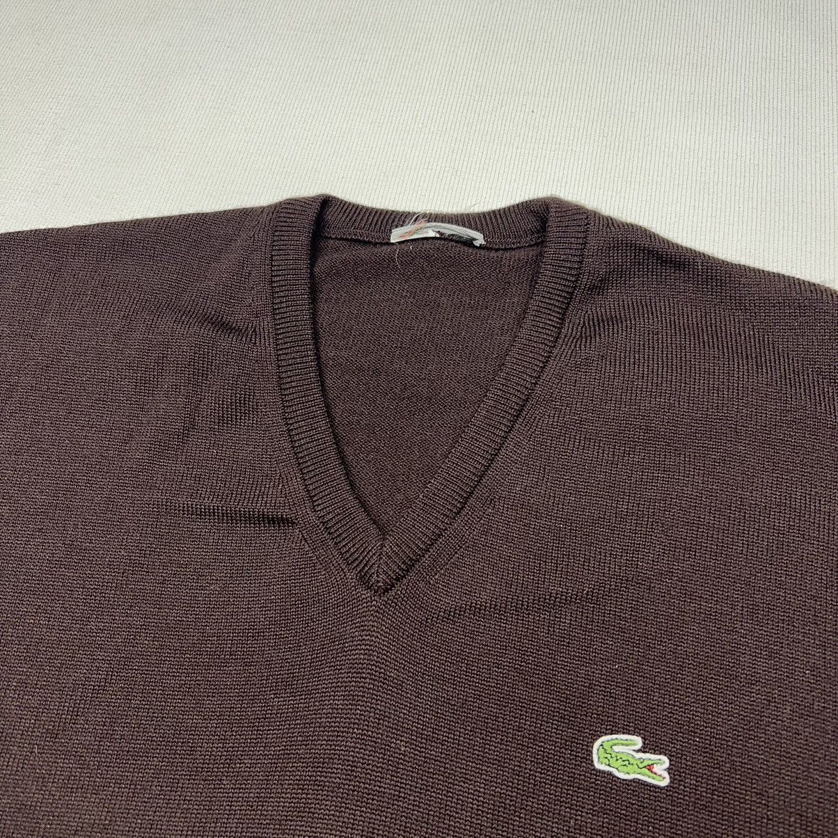 Lacoste Lacoste Sweater Brown Wool V-Neck Sweater Laine Vierge Size US M / EU 48-50 / 2 - 4 Thumbnail