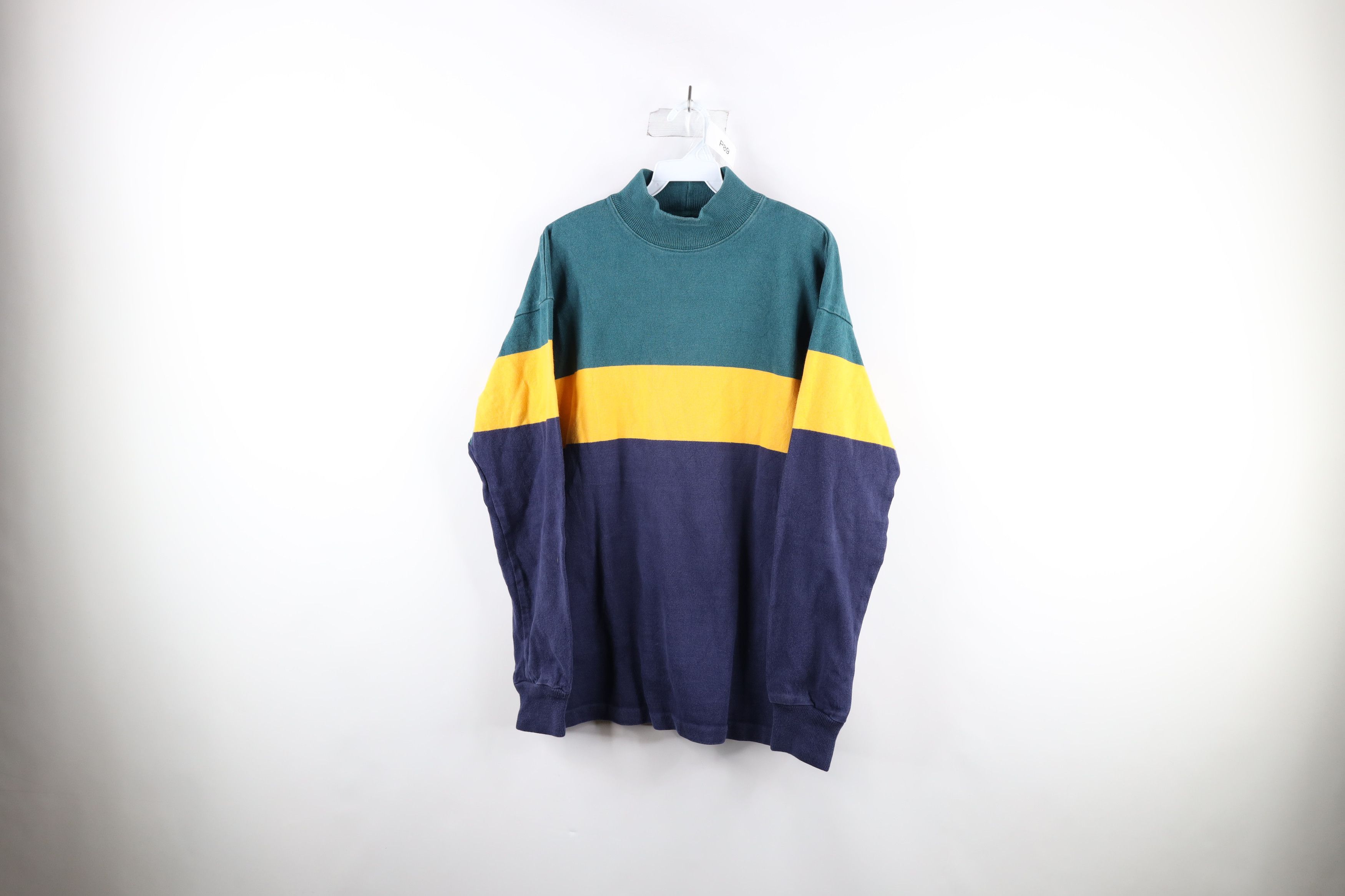 L.L. Bean × Vintage Vintage 90s LL Bean Heavyweight Mock Neck T-Shirt USA Size US L / EU 52-54 / 3 - 1 Thumbnail
