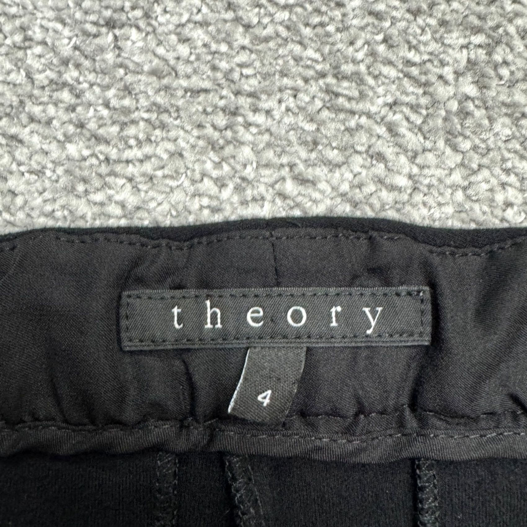 Theory Theory Leska K Classical Slim Ankle Trouser Pants Women 4 Black Mid Rise Stretch Pants Slim Ankle Black 90s Classic Womens Size 27" / US 4 / IT 40 - 7 Thumbnail