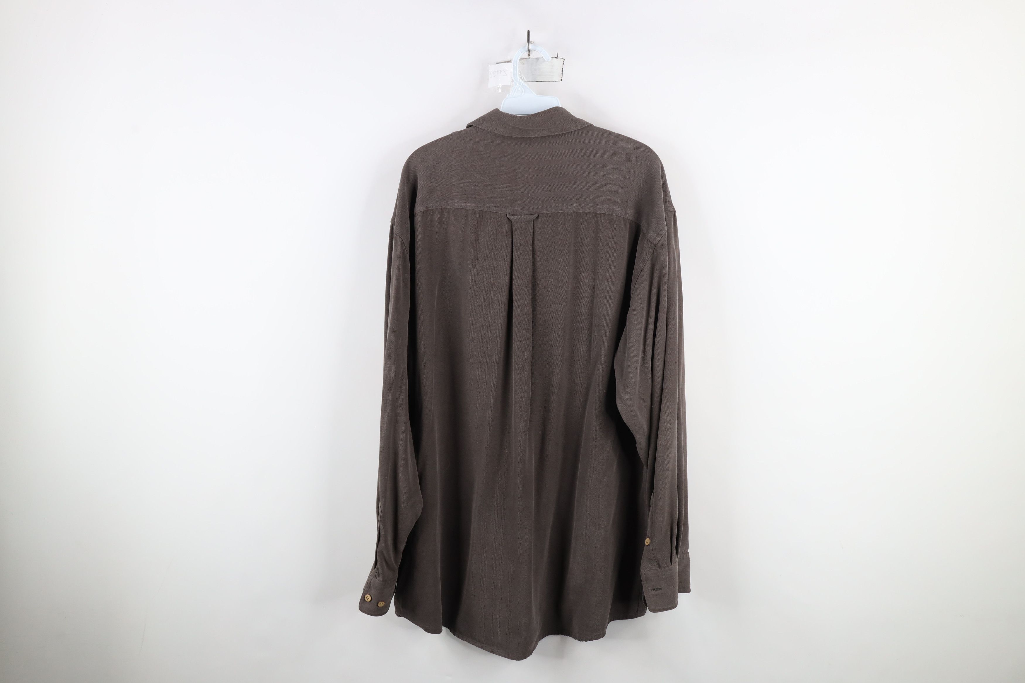 Vintage Vintage 90s Streetwear Herringbone Collared Button Shirt Size US L / EU 52-54 / 3 - 12 Thumbnail