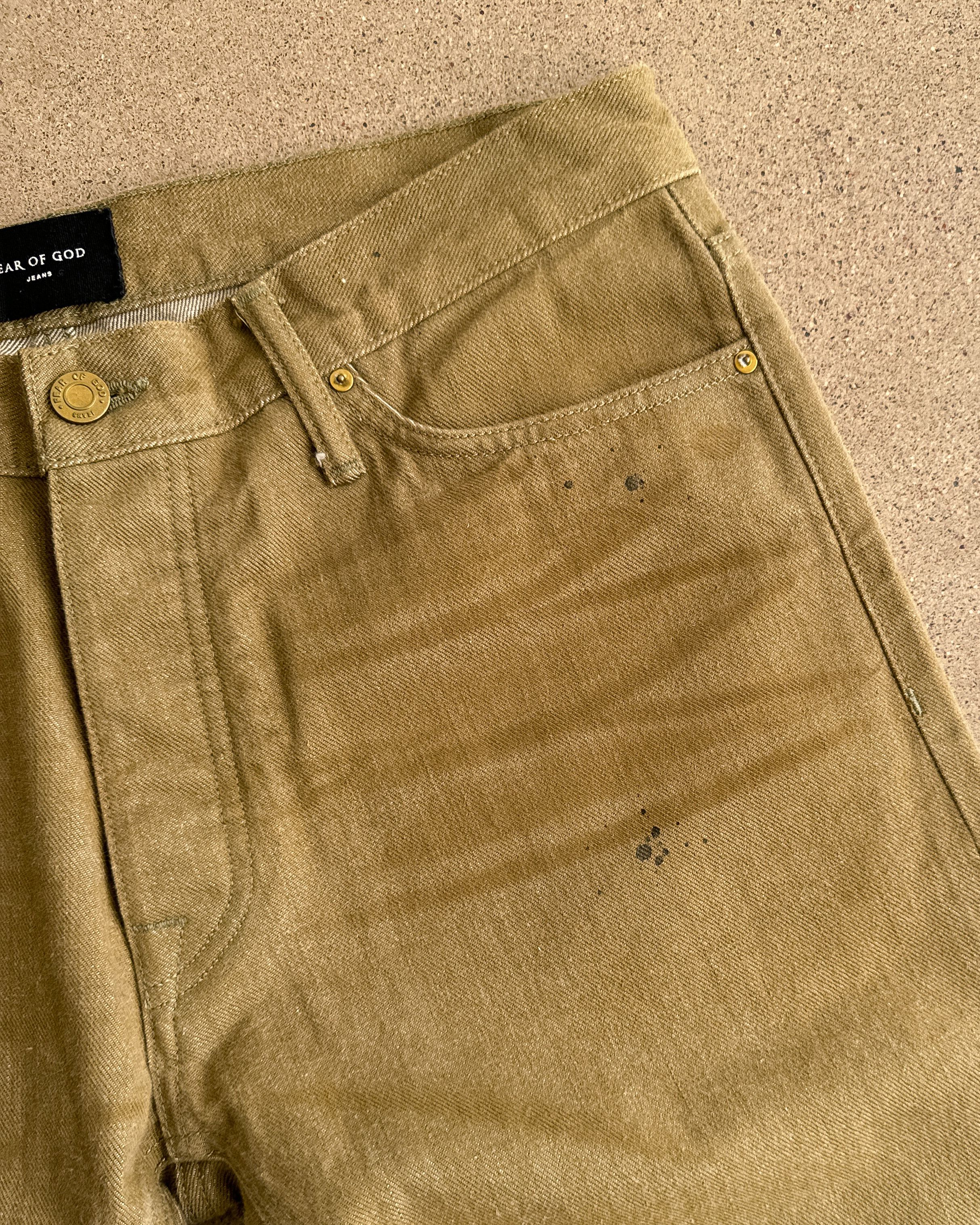Fear of God Fear Of God Jeans Fifth Collection Gold Olive Green Selvedge Size US 34 / EU 50 - 3 Thumbnail