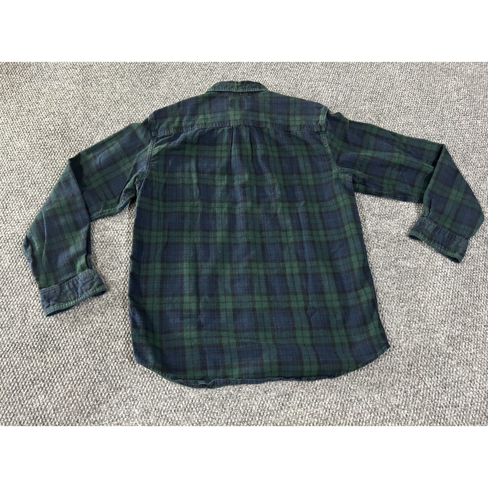 Vintage L.L.Bean Shirt Mens Medium Green Blue Plaid Flannel Button Down Traditional Fit Size US M / EU 48-50 / 2 - 6 Thumbnail