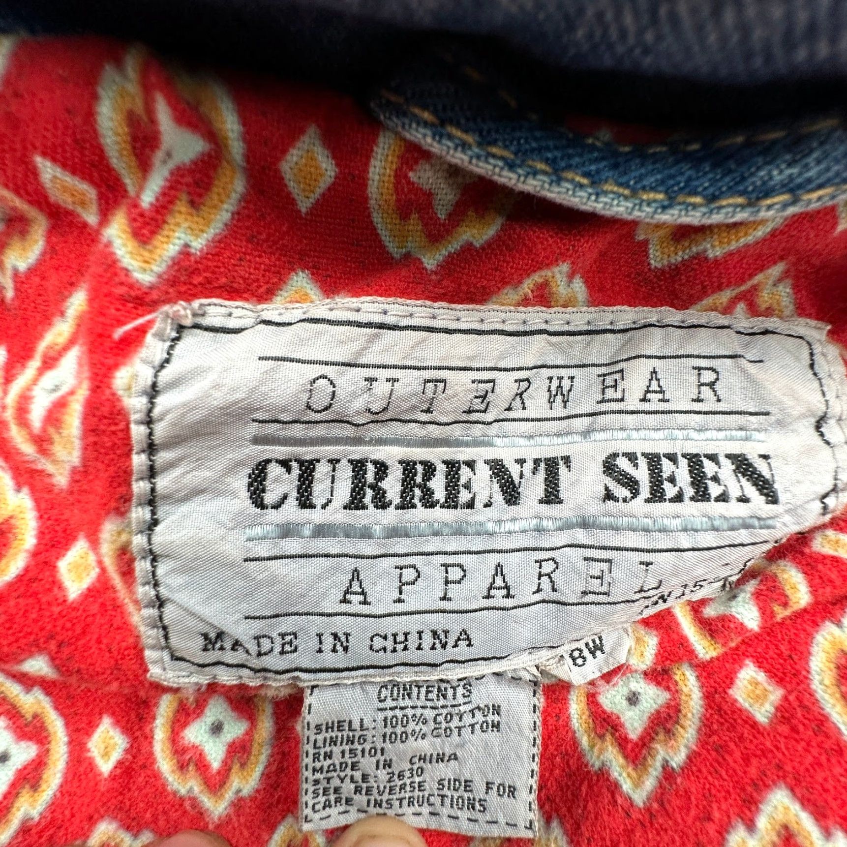 Vintage VINTAGE Current Seen Denim Floral Lined Zip Bomber Flight Jacket Womens 18W Plus 2X Blue Jacket Womens 18W Plus Flaws Size XXL / US 16-18 / IT 52-54 - 3 Thumbnail