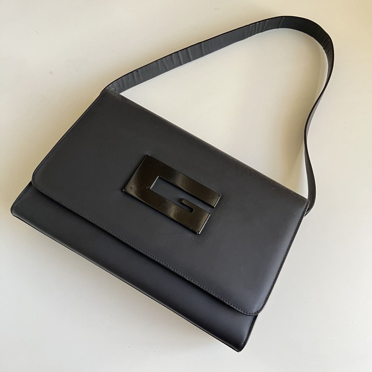 Gucci Gucci Vintage enamel shoulder black bag Size ONE SIZE - 1 Thumbnail