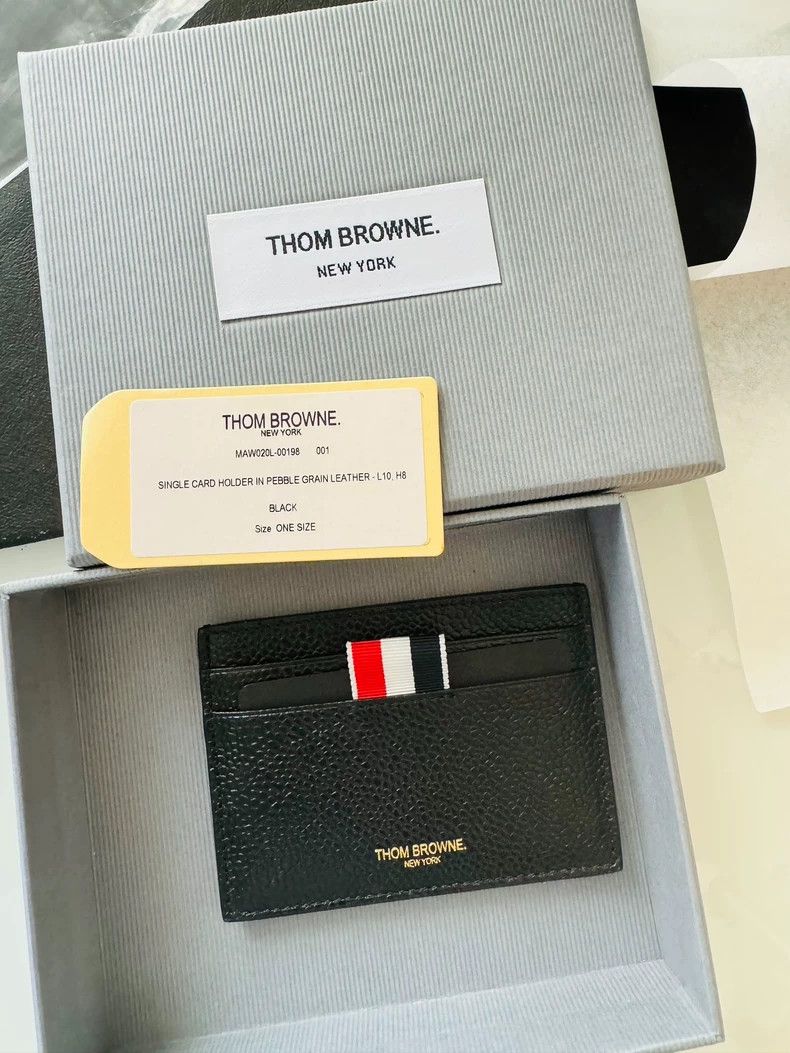 Thom Browne Thom Browne Black leather card case Size ONE SIZE - 1 Thumbnail