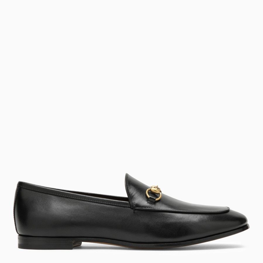 Gucci o1d2blof0824 Leather Jordaan Loafers in Black Size US 8 / IT 38 - 1 Thumbnail