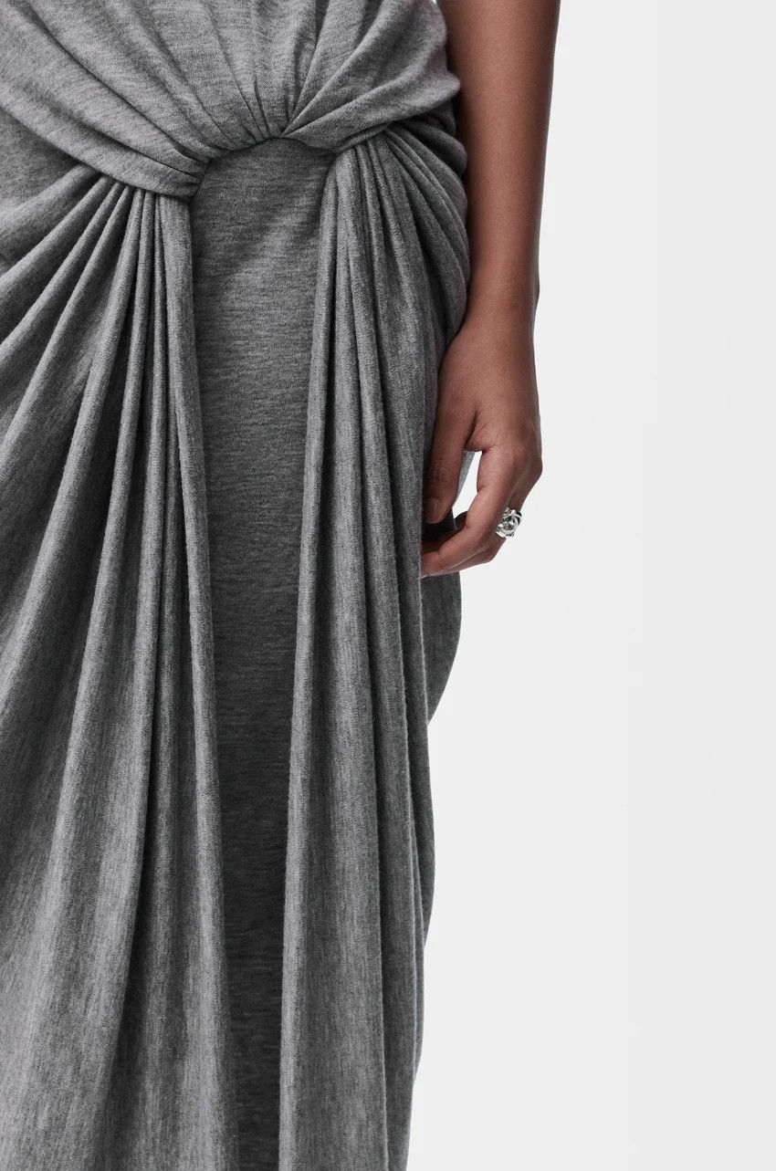 Loewe o1loc1c0525 Draped Dress In Stretch in Grey Size XS / US 0-2 / IT 36-38 - 4 Thumbnail