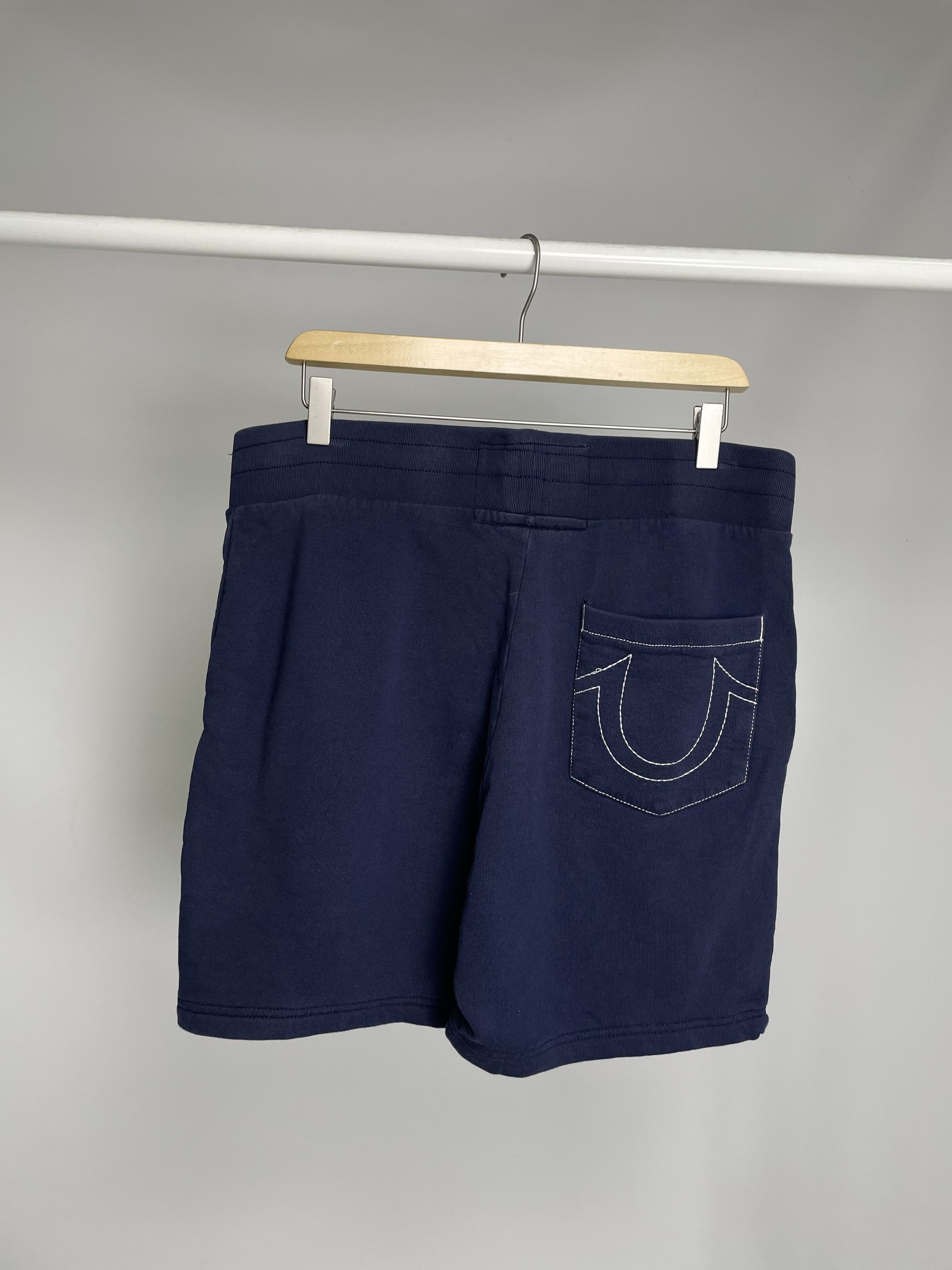 True Religion True Religion Navy Blue Logo Sweat Shorts Size US 30 / EU 46 - 7 Thumbnail