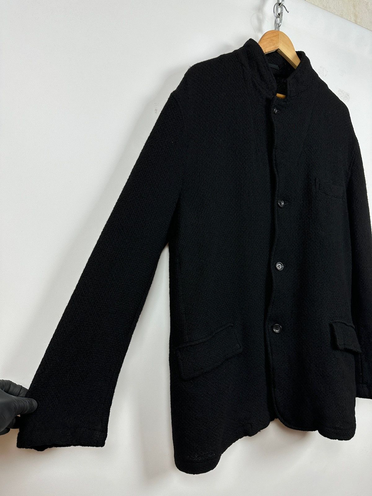 Comme des Garcons AD2002 Vintage Comme Des Garcons Homme Wool Knit Coat Jacket Size US M / EU 48-50 / 2 - 11 Thumbnail