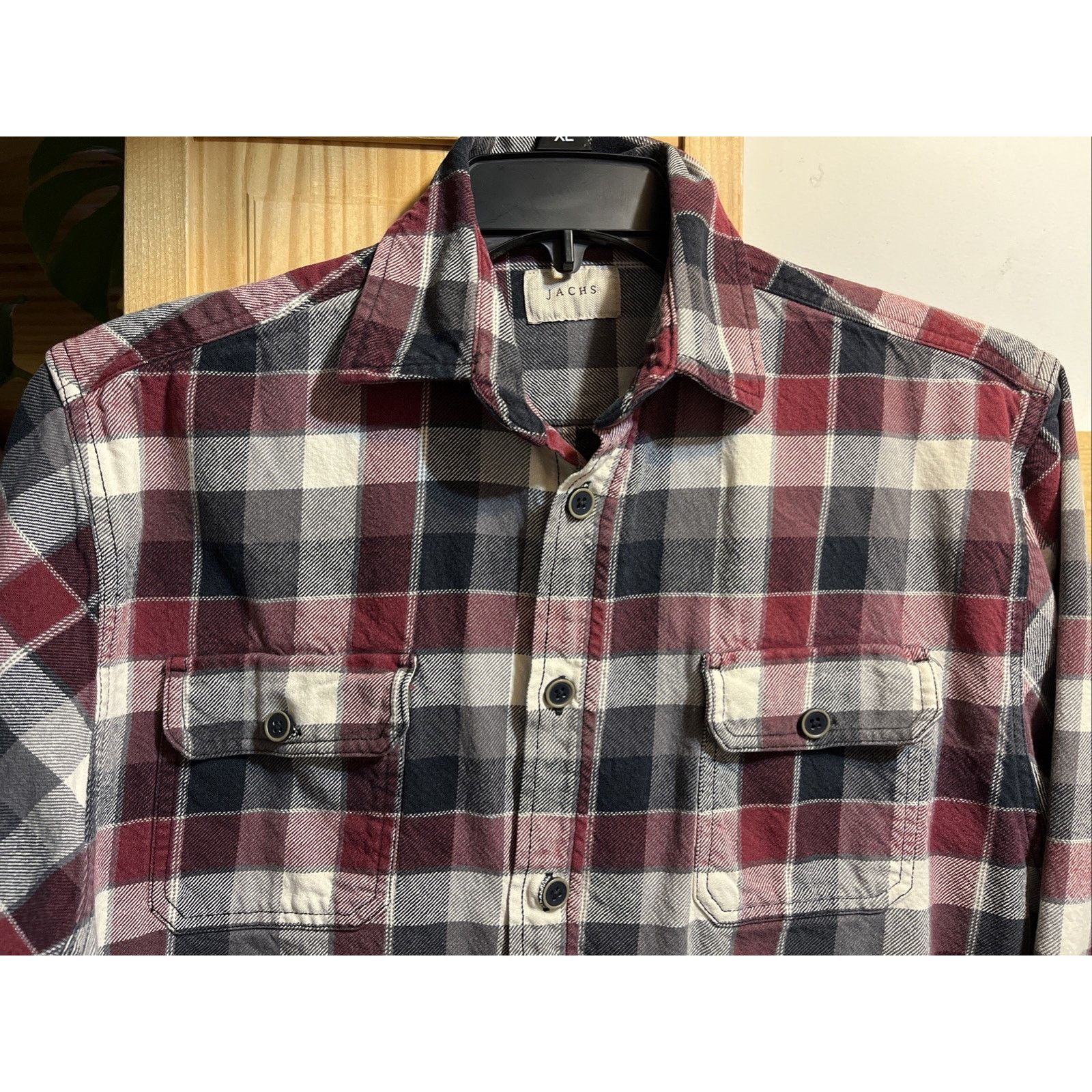 JACHS NY Jachs Shirt Men’s L Red Plaid Lumberjack Flannel Cotton Size US L / EU 52-54 / 3 - 4 Thumbnail