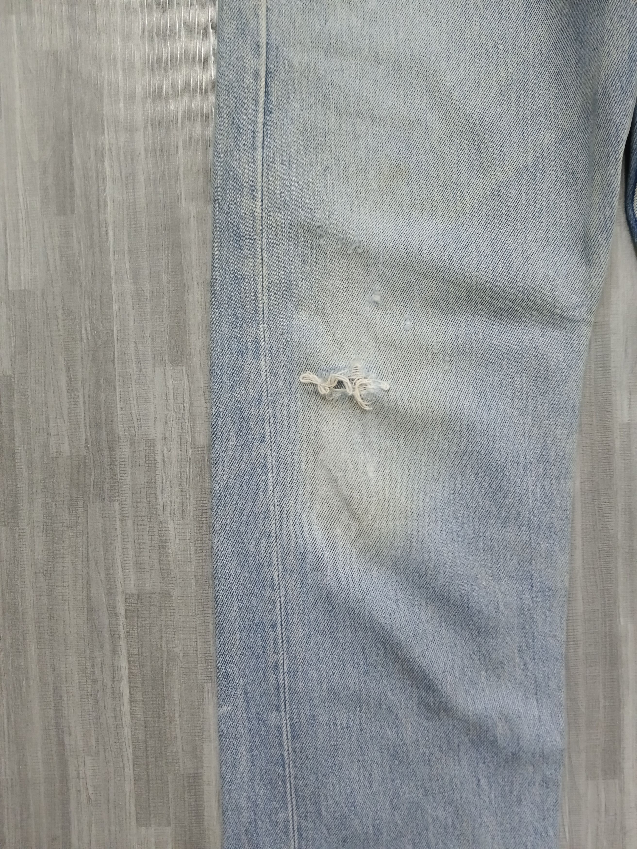 Levi's Vintage Clothing × Vintage SICK DISTRESSED LEVIS 501 90s DENIM PANTS Size US 30 / EU 46 - 8 Thumbnail