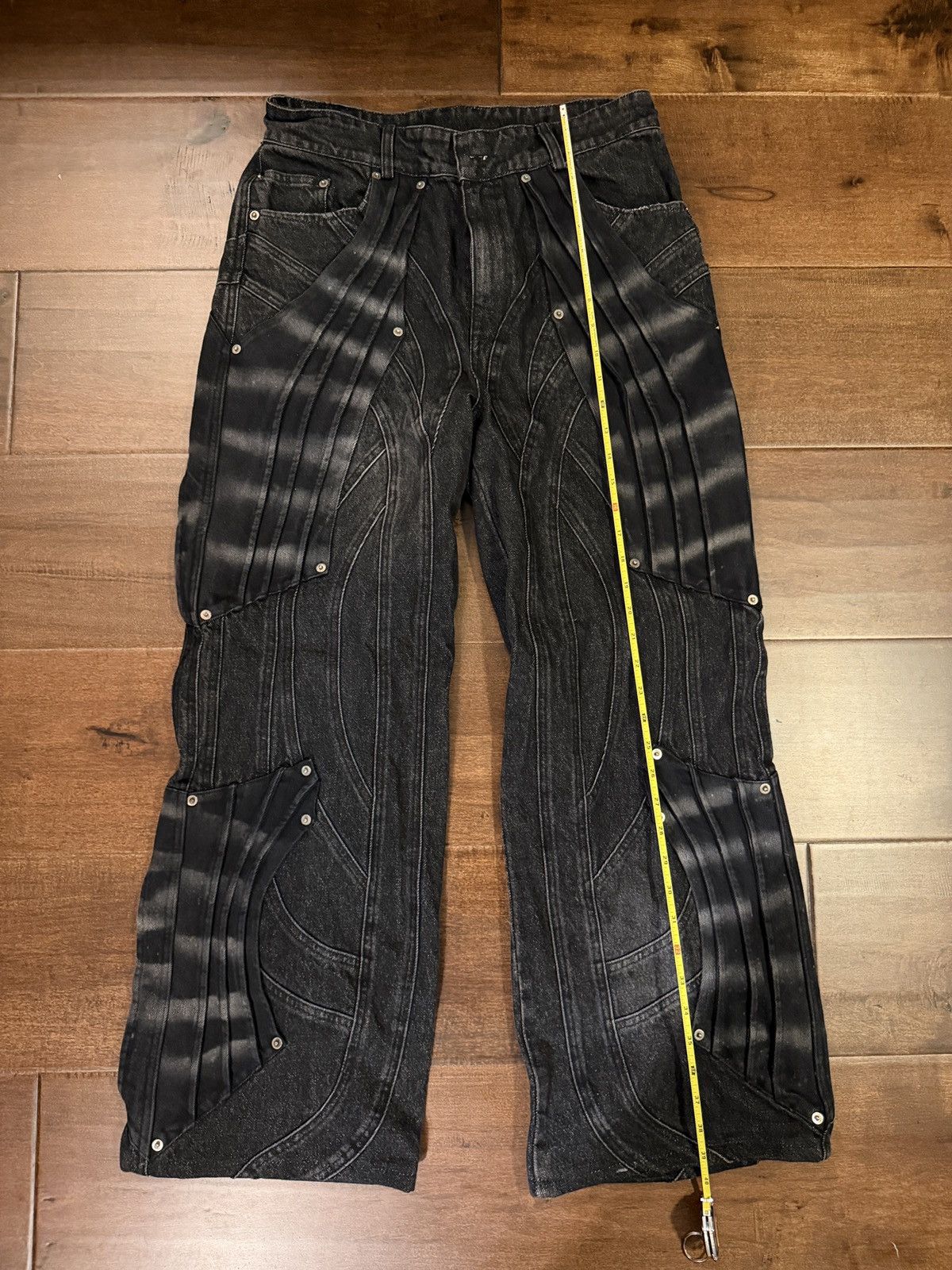 Bad Son Bad Son: CIRCUIT LAYERED DENIM PANTS Size US 32 / EU 48 - 4 Thumbnail