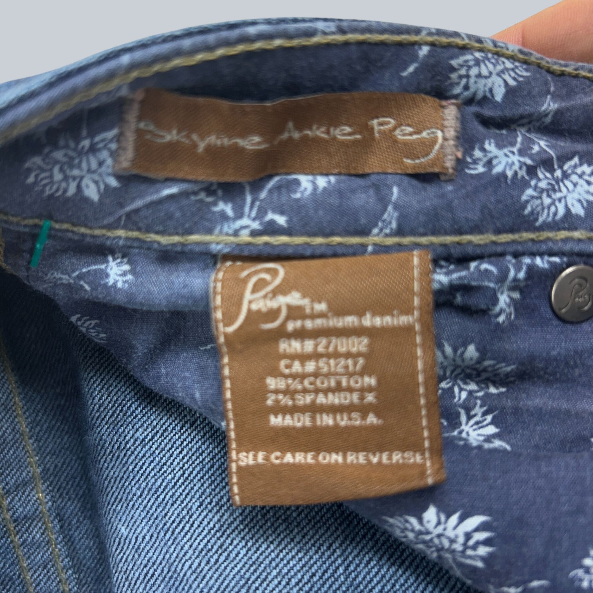 Paige Paige Skyline Ankle Peg Distressed Premium Denim Jeans Size Size 27" / US 4 / IT 40 - 5 Thumbnail