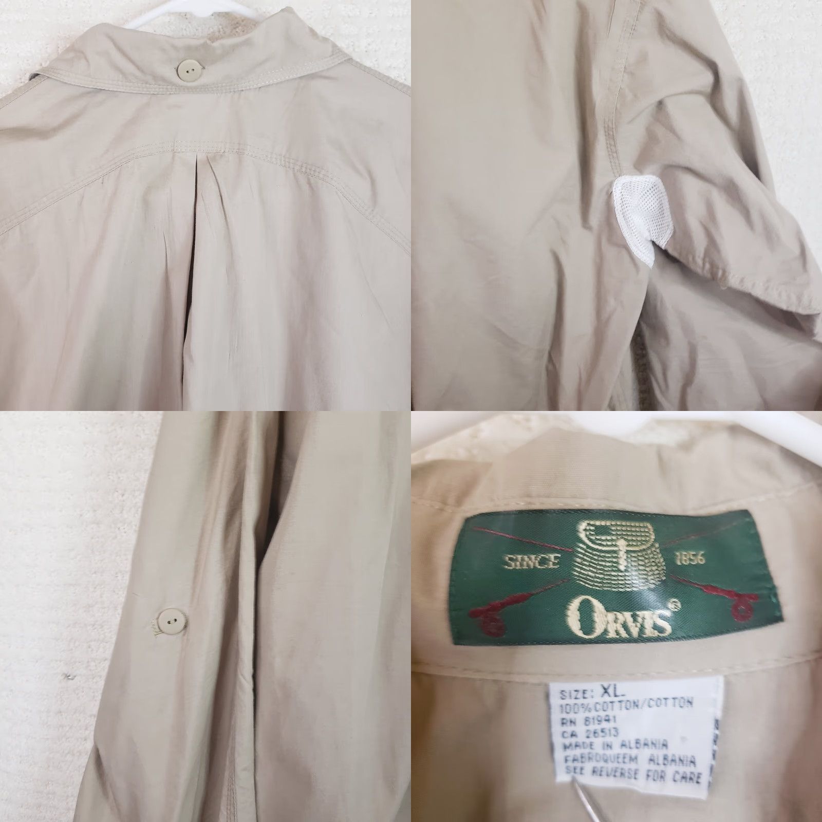 Orvis VINTAGE Orvis Brown Check Roll Sleeve Fishing shirt Men’s XL Oversized Size US XL / EU 56 / 4 - 9 Thumbnail
