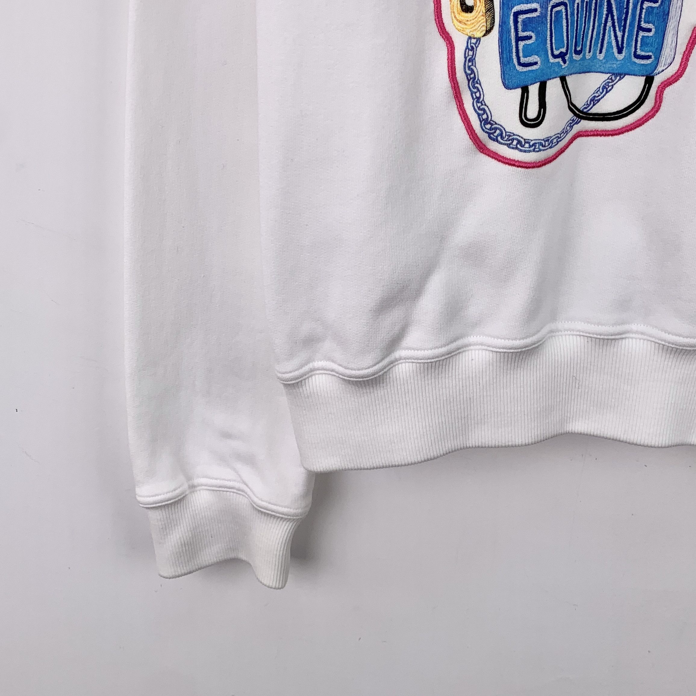 Hermes Hermès Logo Embroidered Sweatshirt White (38) Size XS / US 0-2 / IT 36-38 - 5 Thumbnail