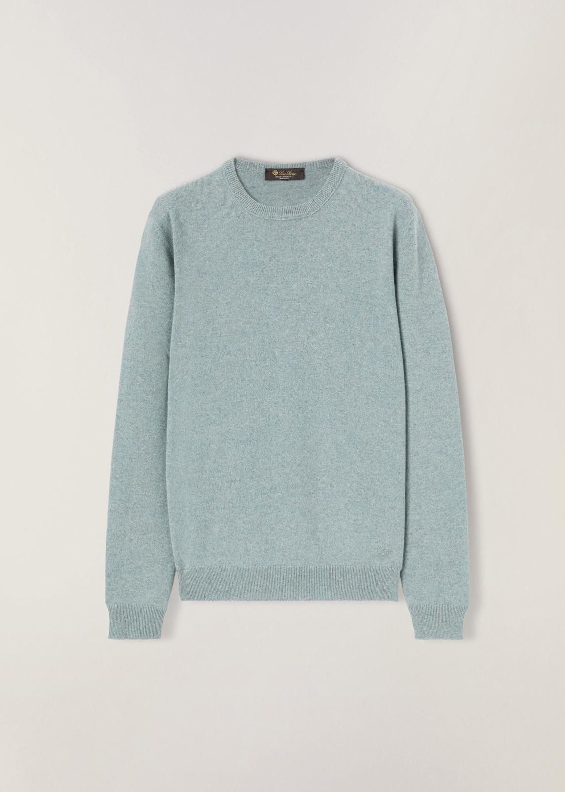 Loro Piana o1srvl11e0525 FAM7979 Crewneck Sweater in Baby Blue Size M / US 6-8 / IT 42-44 - 1 Thumbnail