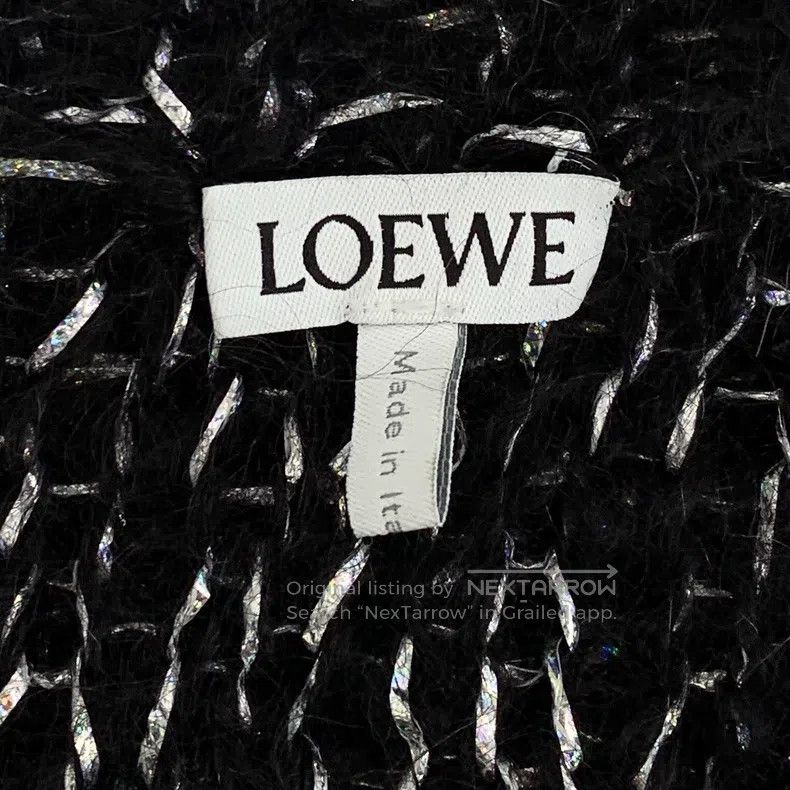 Loewe Loewe Black Mohair Crew Neck Long-Sleeve Knit Sweater Size XS / US 0-2 / IT 36-38 - 5 Thumbnail