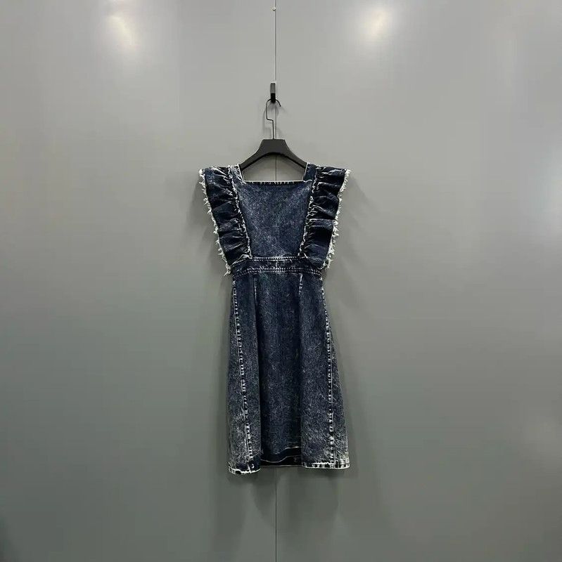 Miu Miu Miu Miu Summer Blue Cotton Long Dress 0089 Size ONE SIZE - 1 Thumbnail