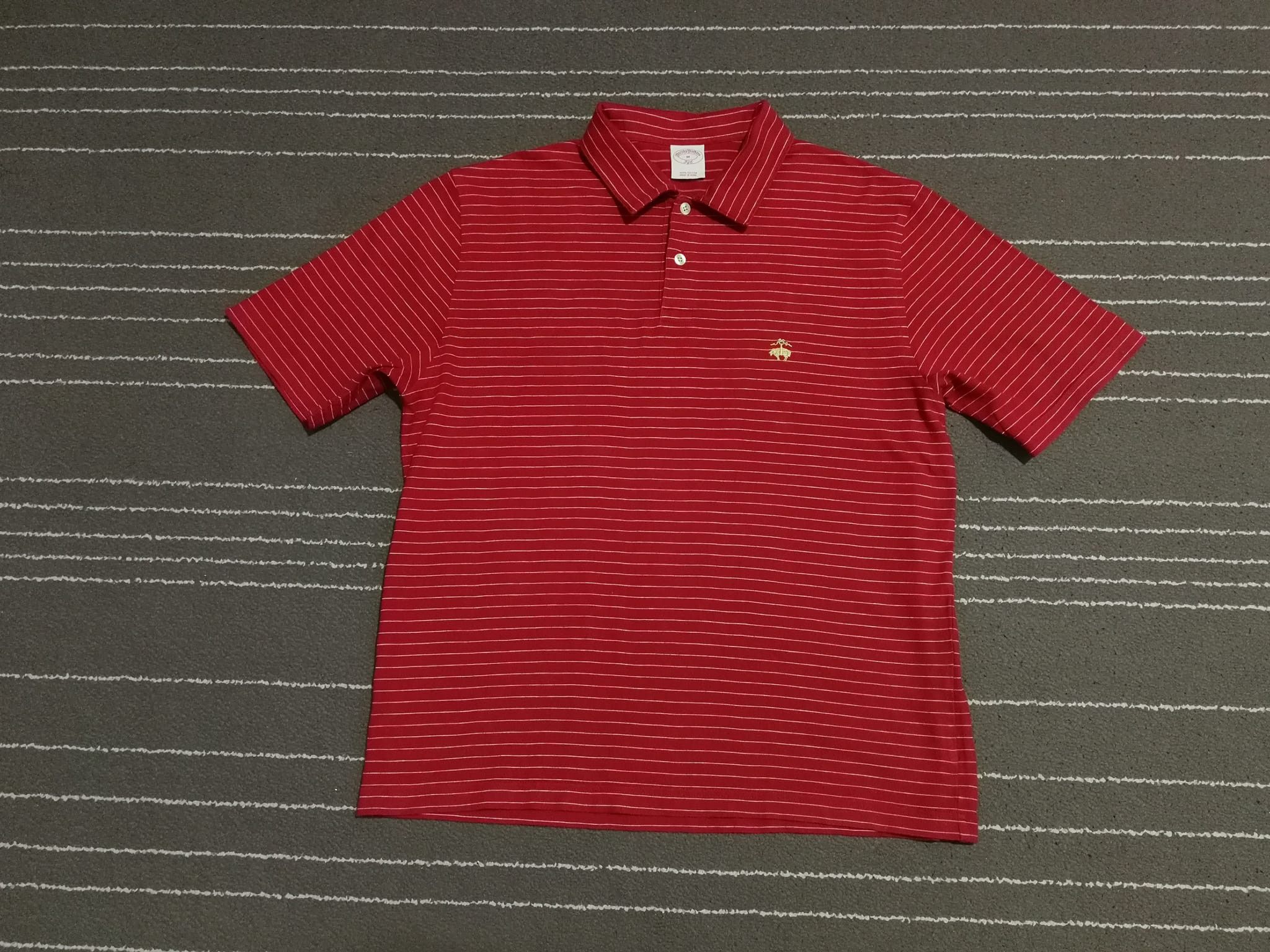 image of Brooks Brothers 346 Polo Tee S in Red, Men's (Size Small)