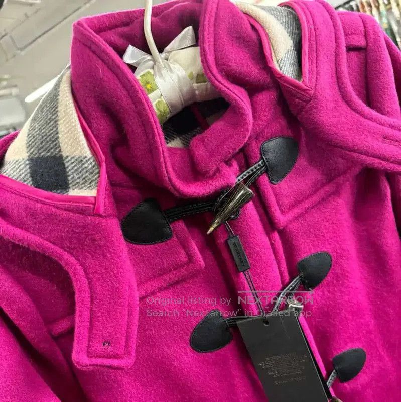 Burberry Burberry Pink Wool Mid-Length Women's Coat. Size M / US 6-8 / IT 42-44 - 2 Thumbnail