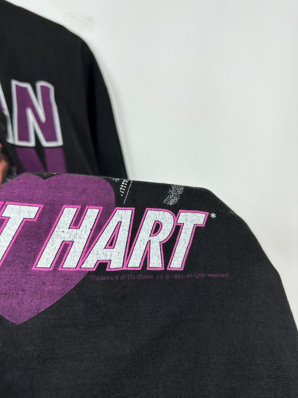 Vintage 1993 Vintage Bret Hart Hitman WWE T-Shirt Size US L / EU 52-54 / 3 - 14 Thumbnail