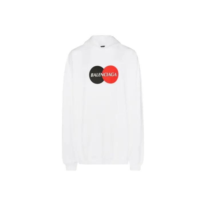Balenciaga Balenciaga Balenciaga SS23 Logo Print White Hoodie -2507 Size US L / EU 52-54 / 3 - 1 Thumbnail
