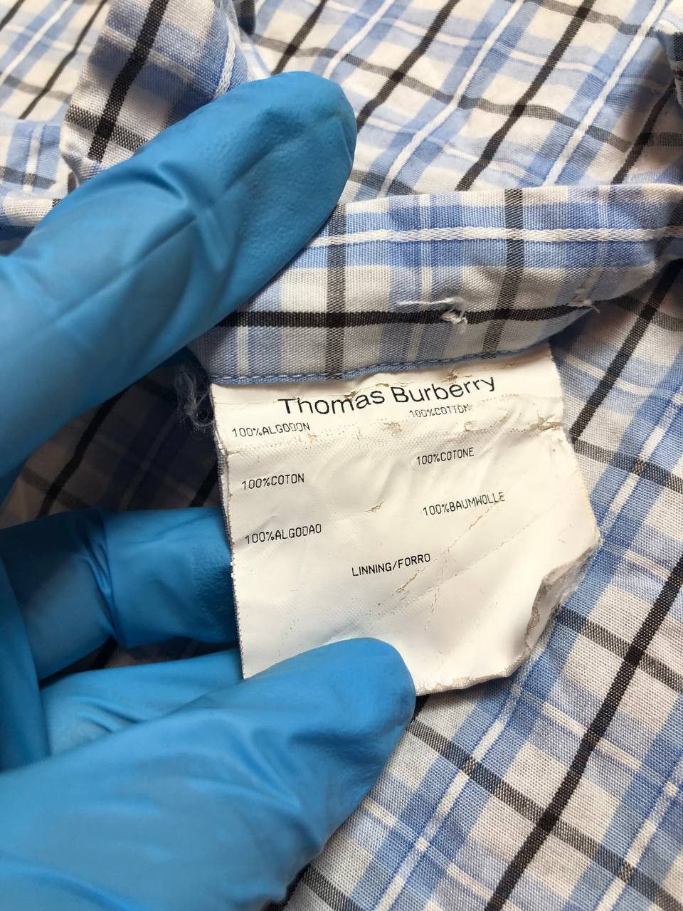 Burberry Thomas Burberry SHORT Sleeve Check Shirt Size US L / EU 52-54 / 3 - 3 Thumbnail