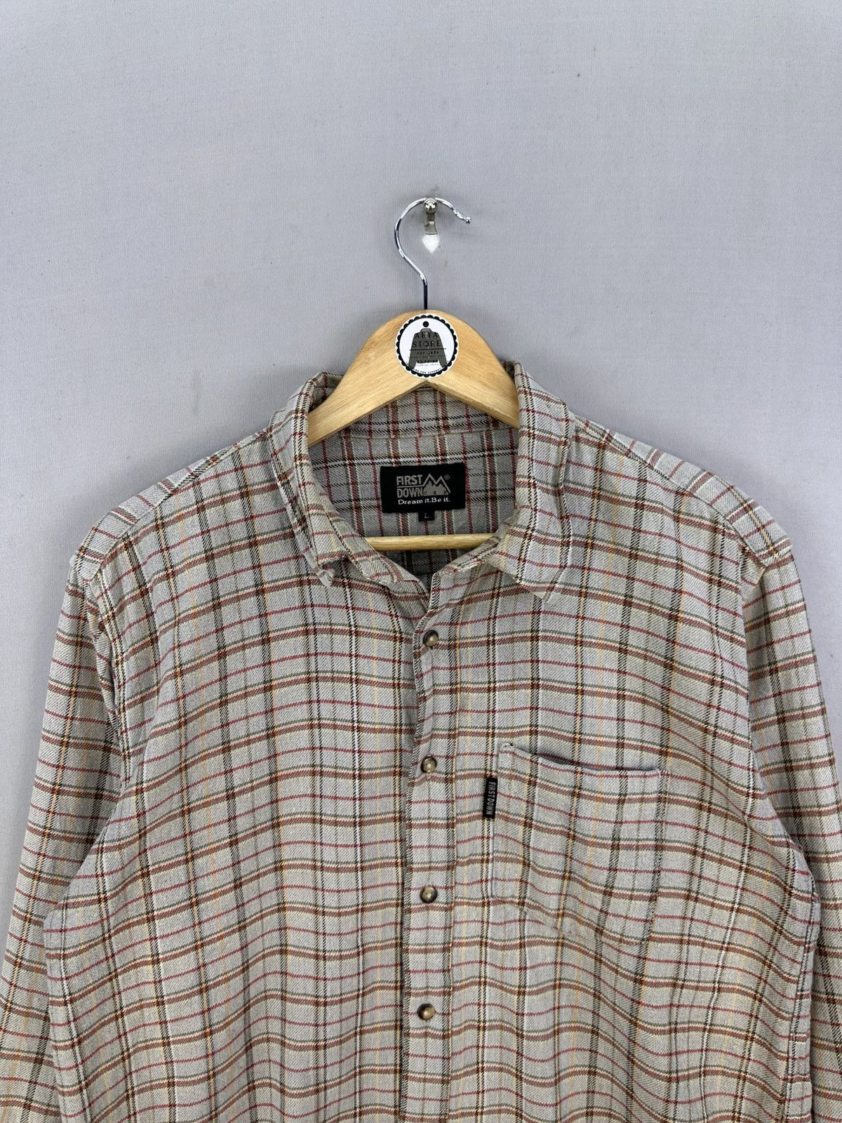 First MFG Co. First Down Plaid Check Flannel Shirt Button Up Size US L / EU 52-54 / 3 - 5 Thumbnail
