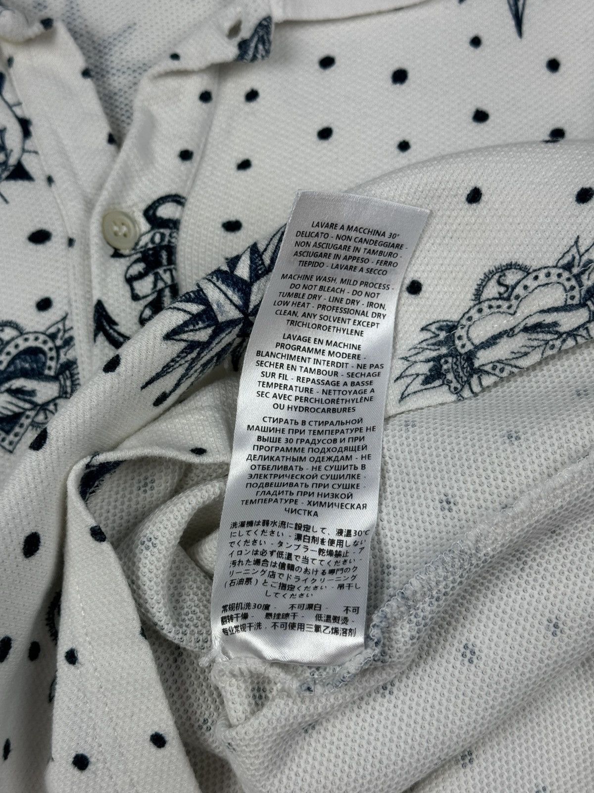 Alexander McQueen × Designer ALEXANDER MCQUEEN Lost At Sea Tattoo Printed Polo Shirt Size US S / EU 44-46 / 1 - 23 Thumbnail