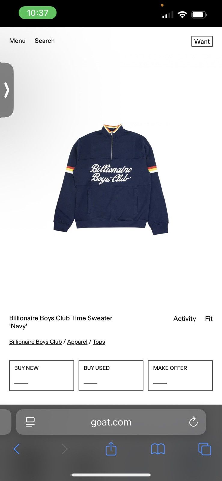 Billionaire Boys Club Billionaire boys club time Sweater Size US L / EU 52-54 / 3 - 1 Thumbnail