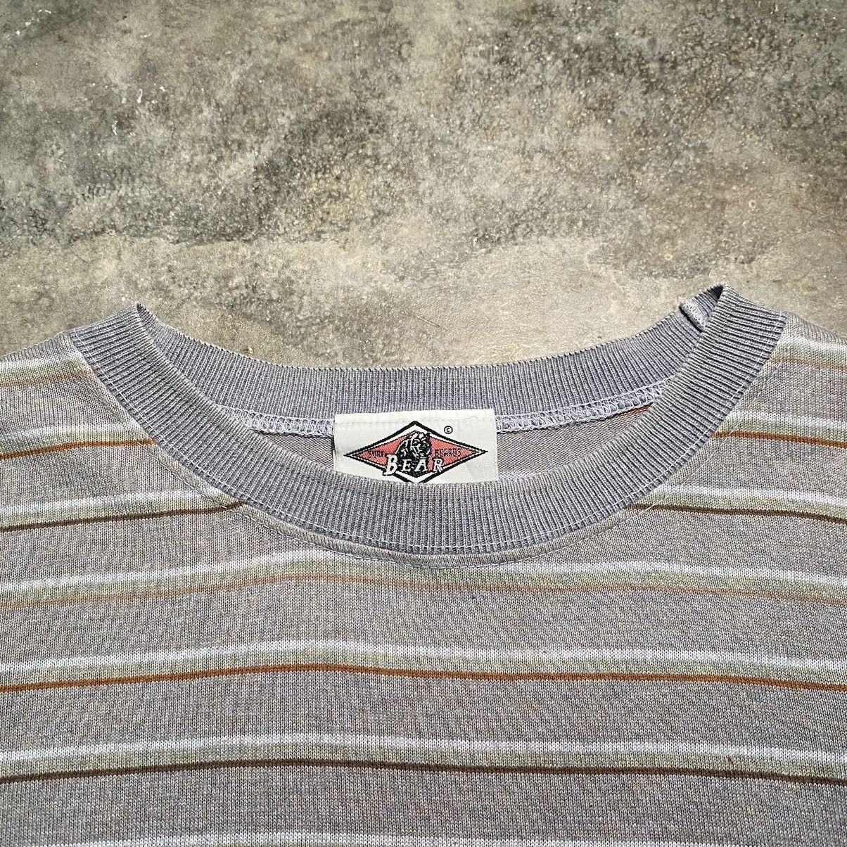Vintage Vintage 90’s Bear Surfing Spellout Stripes T Shirt Size US L / EU 52-54 / 3 - 3 Thumbnail