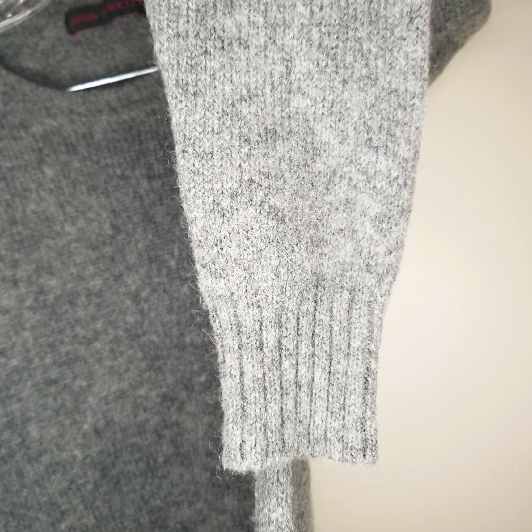 Vintage John Weitz Wool Sweater Womens Medium Gray Pullover Size M / US 6-8 / IT 42-44 - 3 Thumbnail