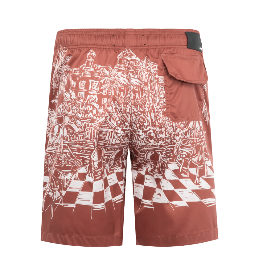 Amiri o1h1sh10526 Chateau Sketch Swim Trunk Size US 42 / EU 58 - 2 Thumbnail