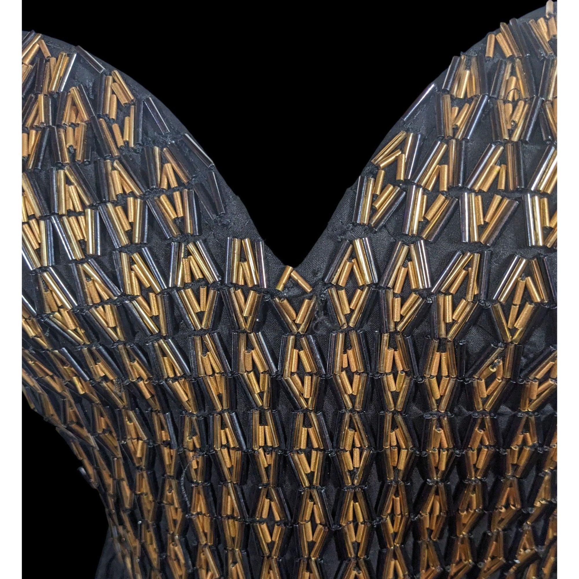 One Teaspoon by Free People Black And Gold Beaded Mini Dress -  qualityabacus.co.in