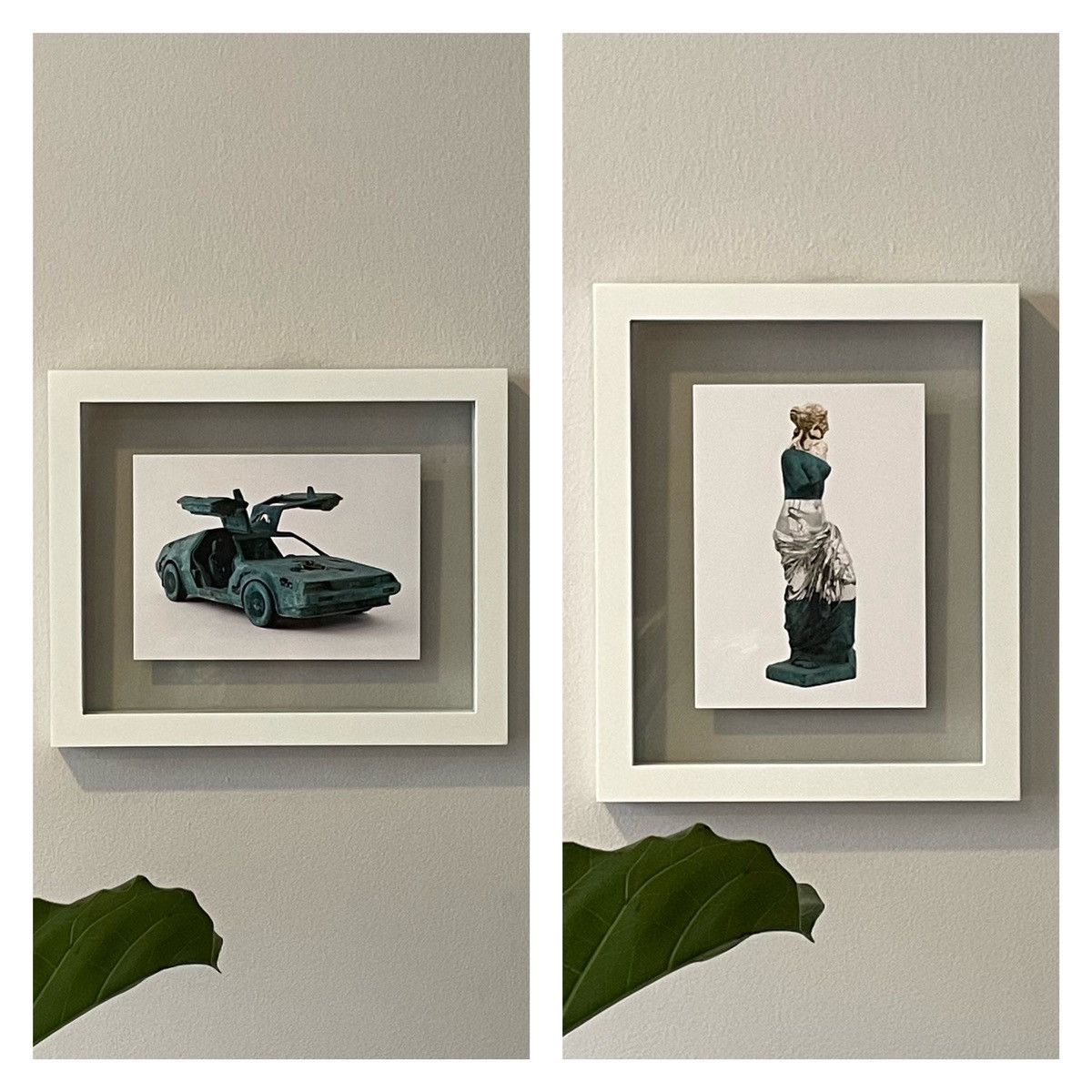 image of Set Of 2 - Daniel Arsham Bronze Eroded & Stratified Posters in White, Men's