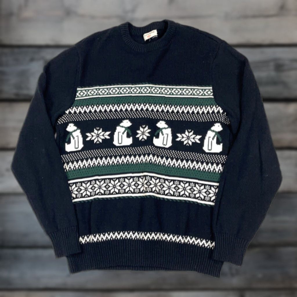 Dockers VINTAGE DOCKERS Sweater Adult Large Black Polar Bear Snowflake Pullover Knit 90s Ski Pattern Mens Size US L / EU 52-54 / 3 - 1 Thumbnail
