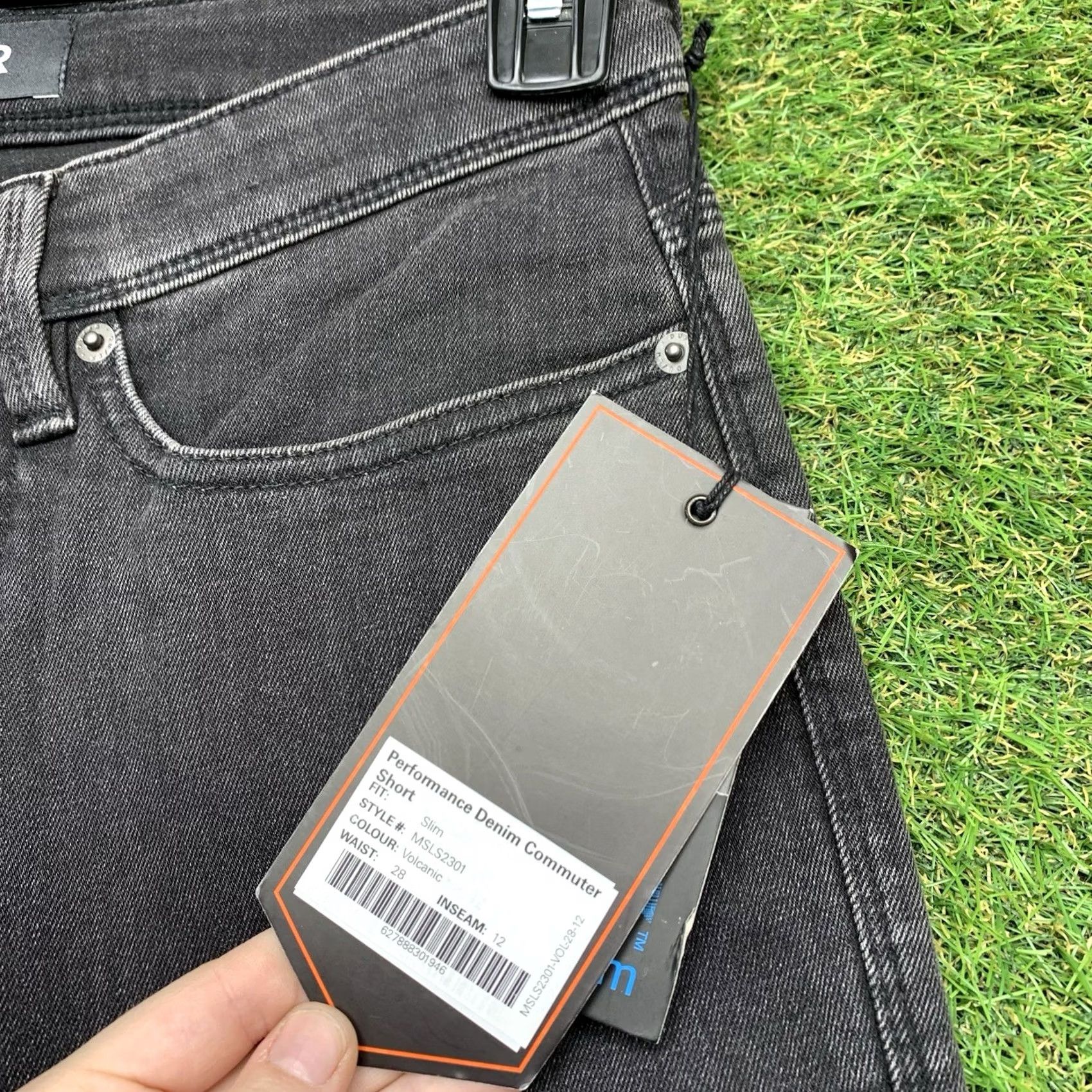DUER Duer Slim Fit Denim Shorts Mens 28 x11 Black NWT Stretch Cotton Spandex City Outdoor 5-Pocket Mens Size US 28 / EU 44 - 5 Thumbnail