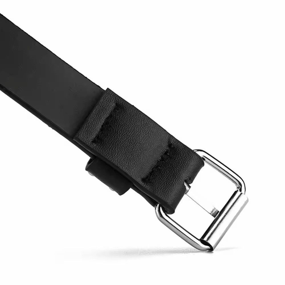 Designer 110cm Round Hole Punk Black Belt Size ONE SIZE - 7 Thumbnail