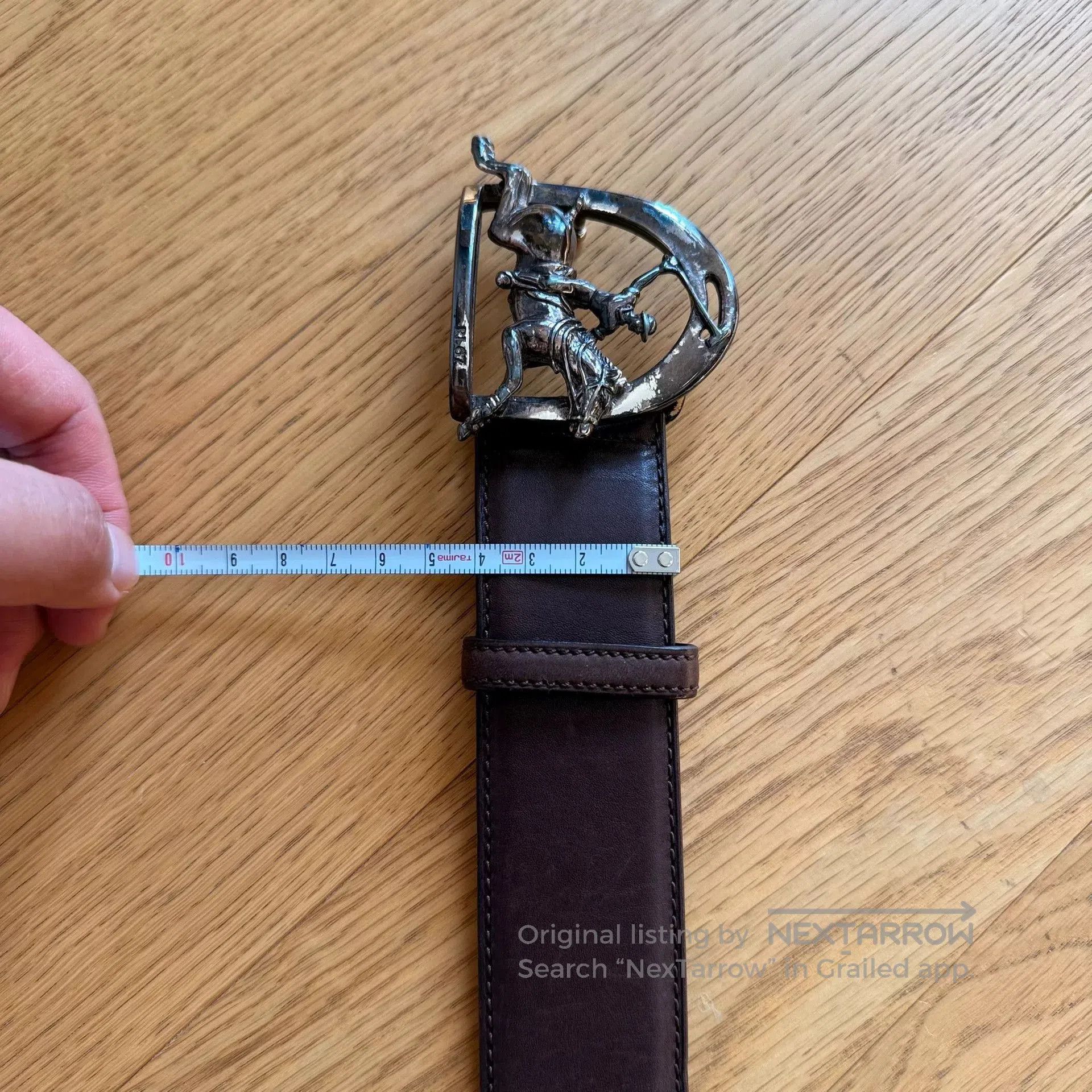 RLX Ralph Lauren Vintage Italian Alloy Buckle Polo Belt. Size ONE SIZE - 5 Thumbnail