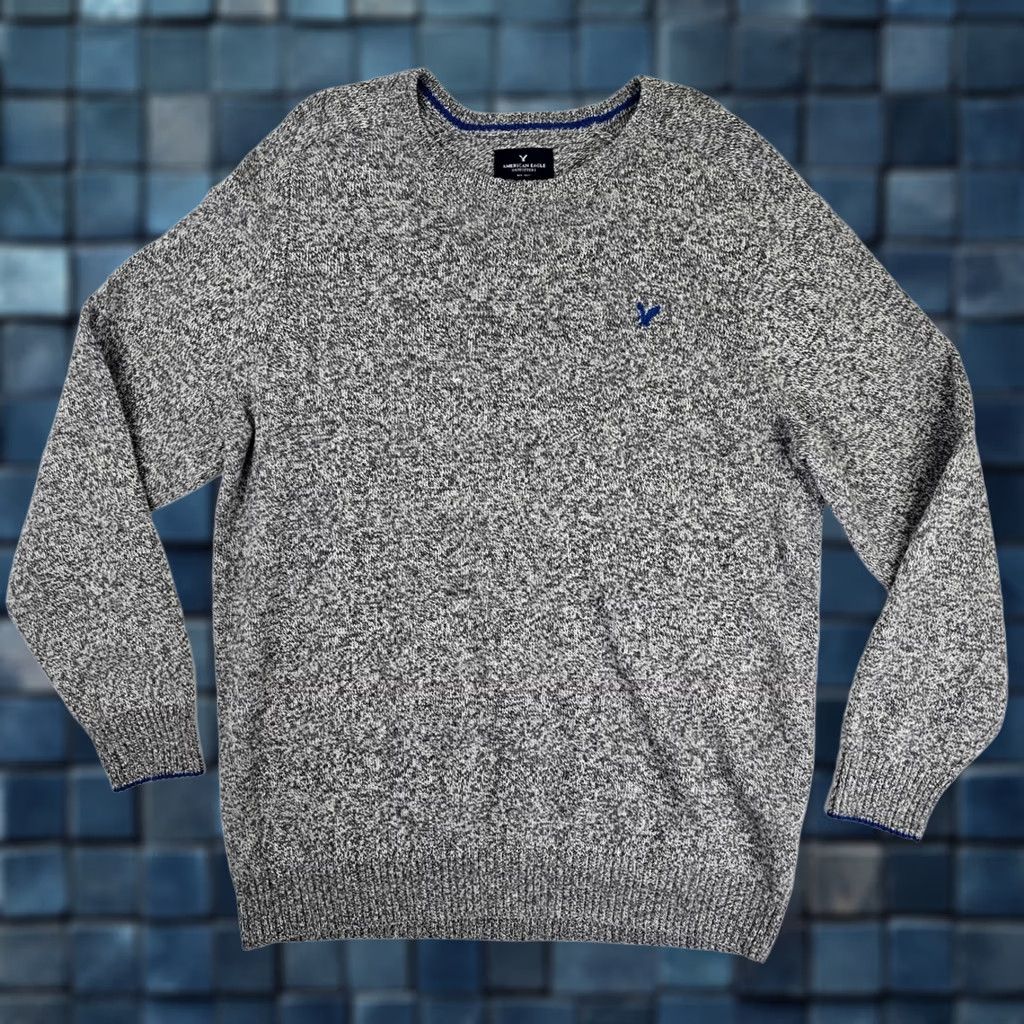 American Eagle Outfitters VINTAGE American Eagle Outfitters Wool Blend Crew Neck Pullover Sweater Men XLT Heather Gray Size US XL / EU 56 / 4 - 1 Thumbnail
