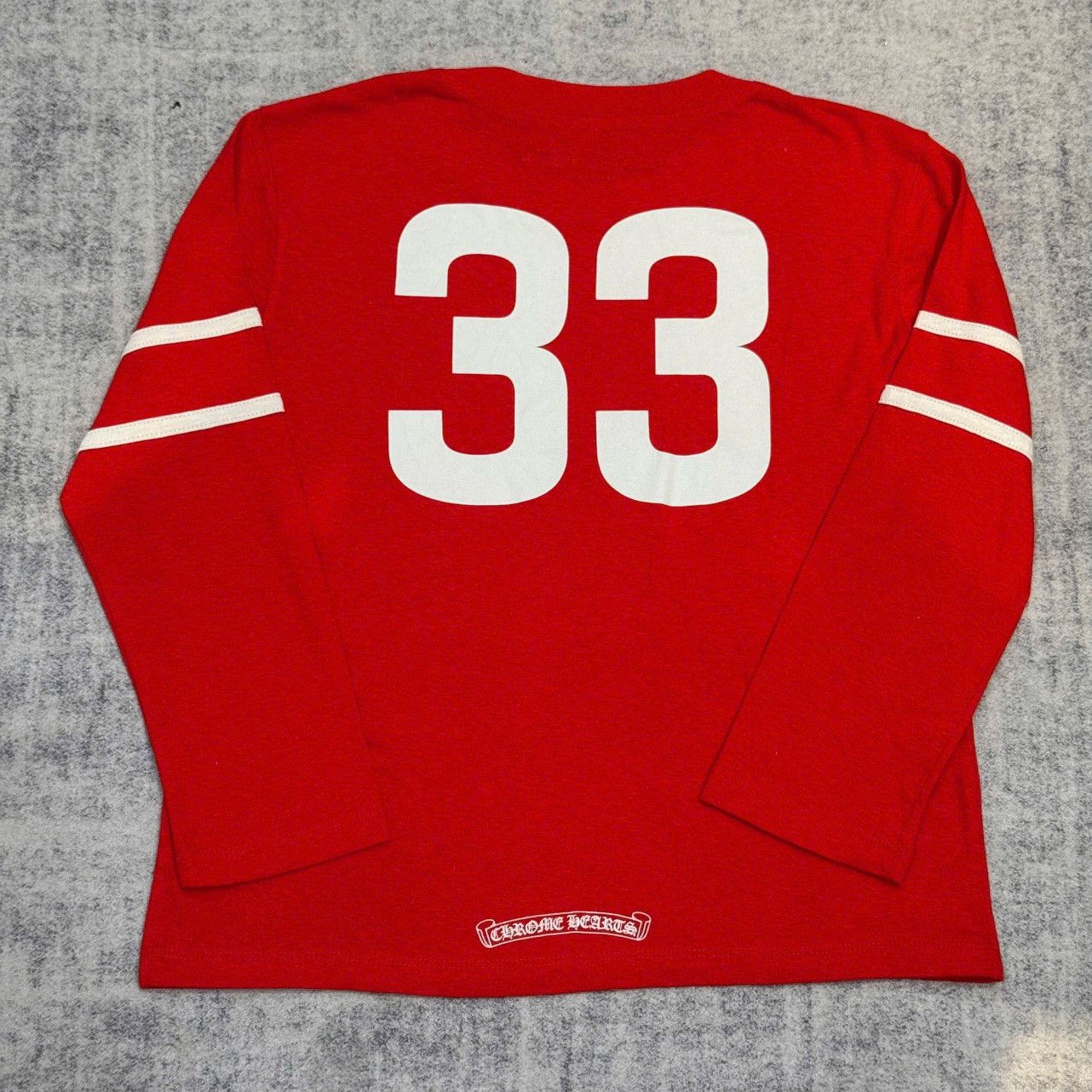 Chrome Hearts Roller Skate Horse Shoe Jersey L/S t-shirt red