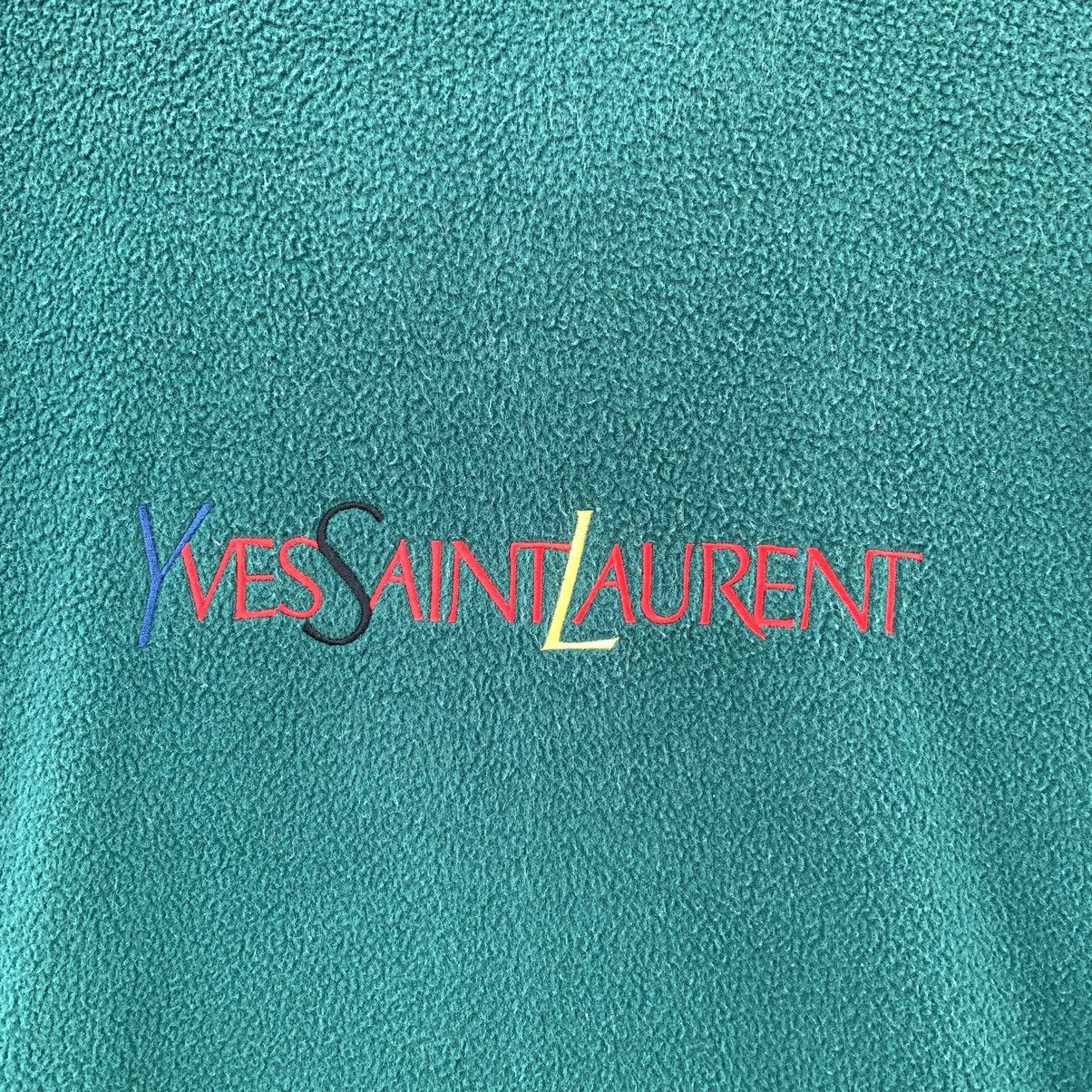 Vintage × Yves Saint Laurent Zipper Fleece Sweater Size US M / EU 48-50 / 2 - 7 Thumbnail