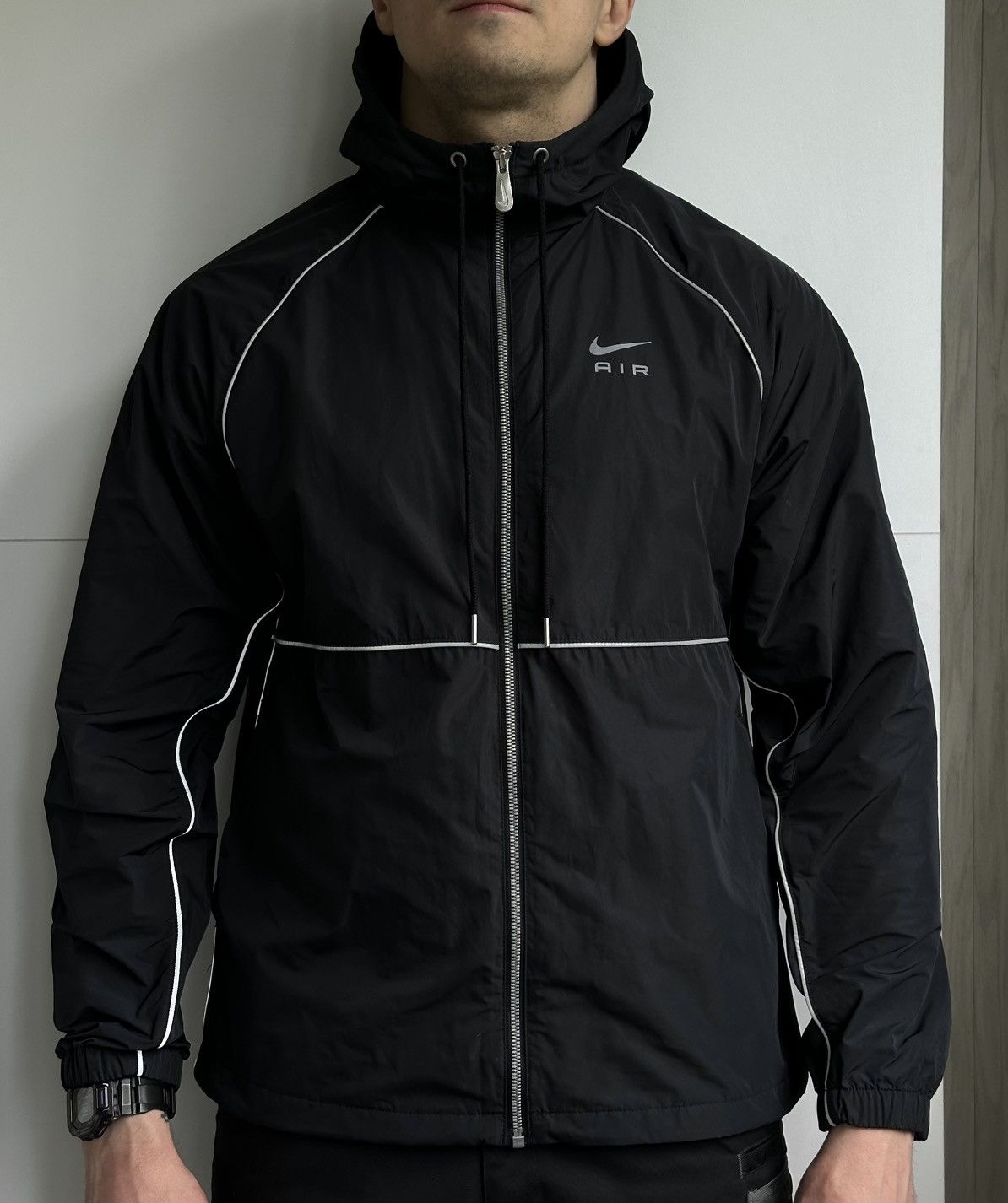 Nike Nike Air Full-Zip Hooded Woven Jacket Black Reflect Size S Size US S / EU 44-46 / 1 - 1 Thumbnail