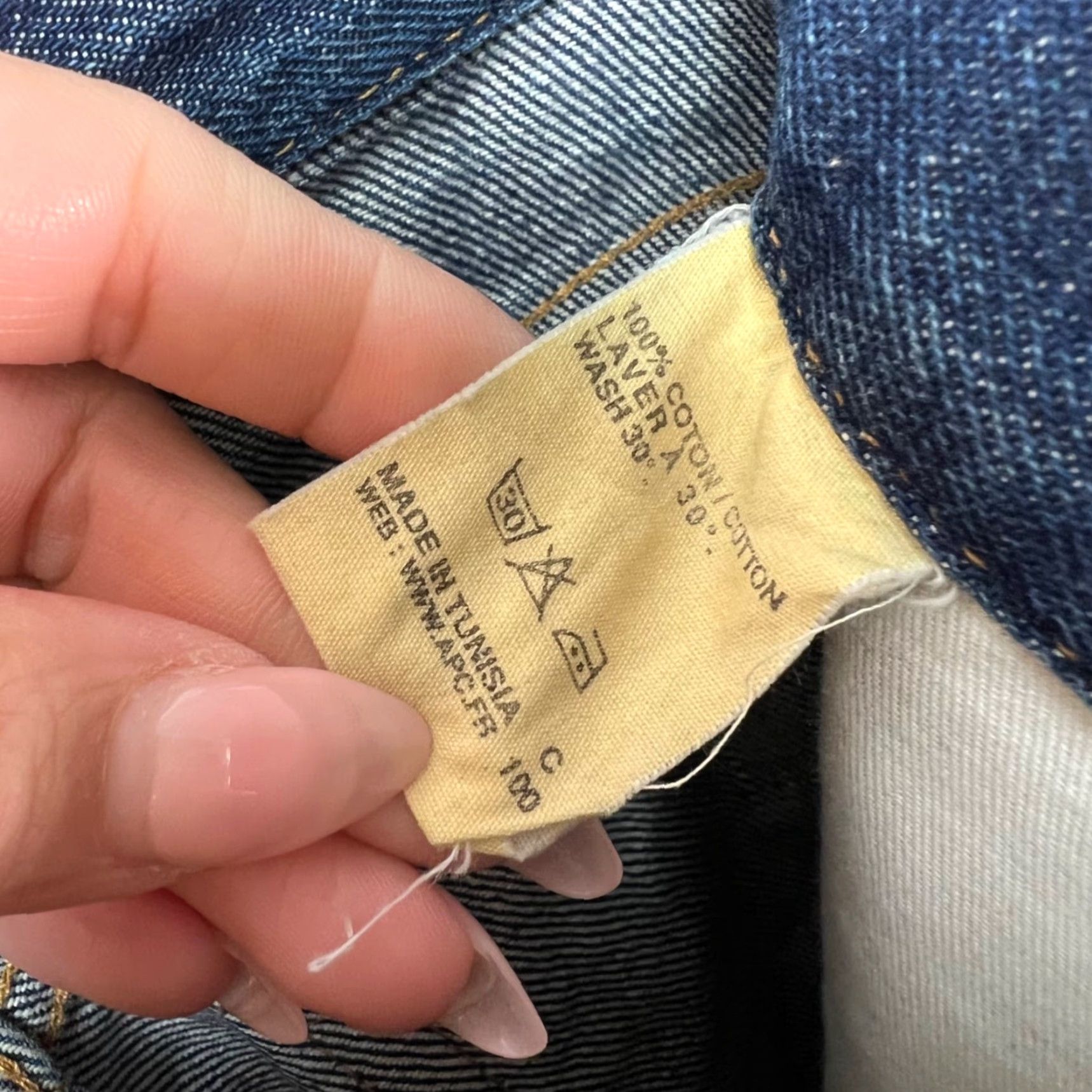A.P.C. A.P.C. Womens Jeans Blue Raw Denim 25 Tapered Leg Made In France Size 42" / US 20 - 4 Thumbnail