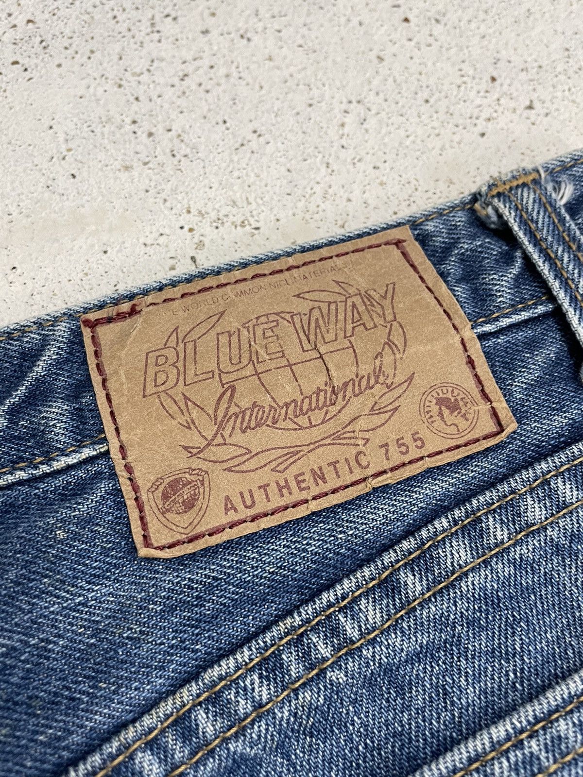 Blue Blue Japan × Japan Blue × Japanese Brand Vintage Y2k Blueway Repaired Japan Denim Pants (AB39) Size US 29 - 23 Thumbnail